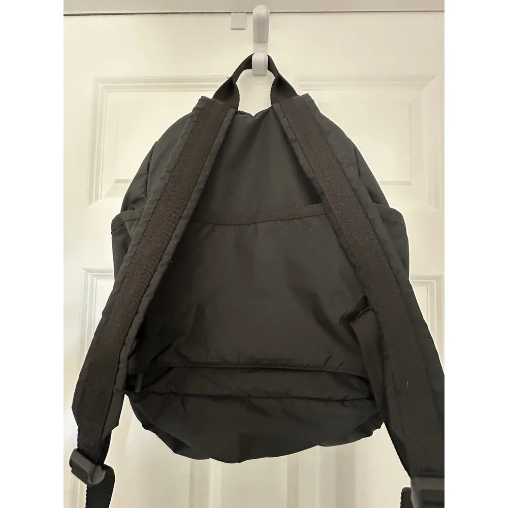 LeSportsac Route Black Backpack Multi Zipper Clean - Picture 5 of 16
